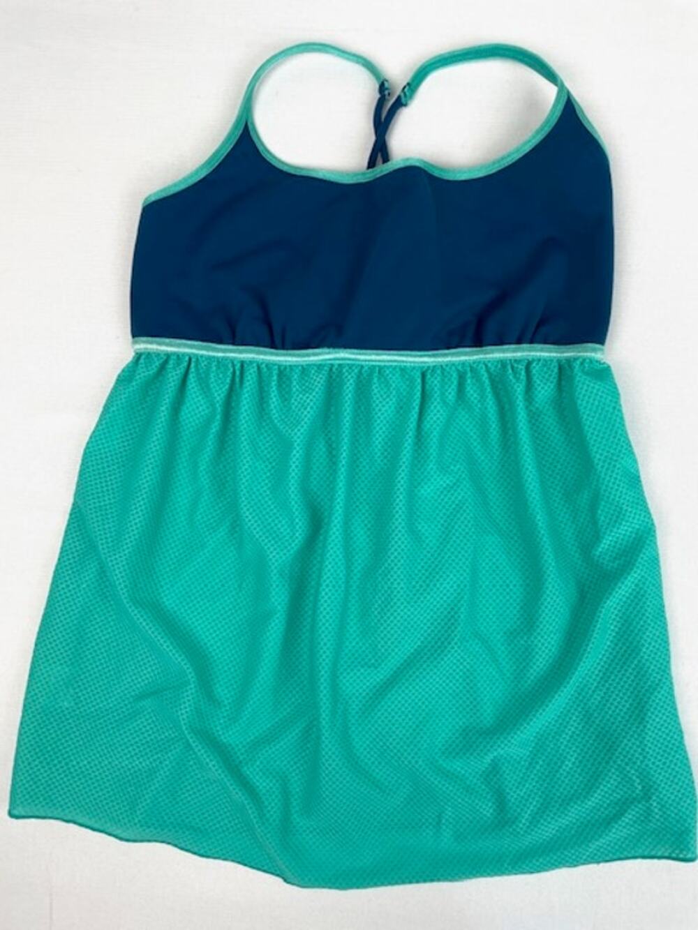 prAna Scarlett Tank Top Waterfall Aqua Blue Built-In Bra Yoga NWT Medium